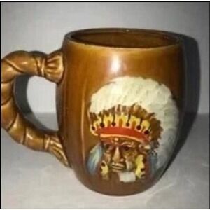 Vintage Wisconsin Native American Coffee Mug